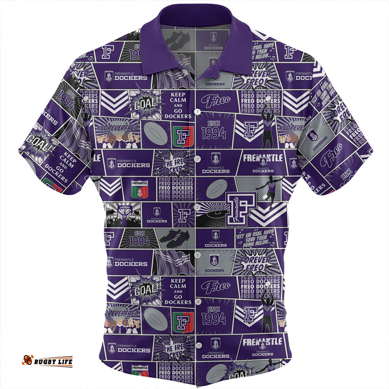 Amazing Aussie Fremantle Legacy Of The Pride Comic Style Hawaiian Shirt