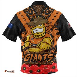 Amazing Aussie GWS GIANTS Ripped Legacy Of The Game The ANZAC Spirit Lives On Hawaiian Shirt