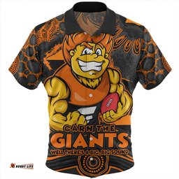 Amazing Aussie GWS GIANTS Blazing Spirit Of Victory Hawaiian Shirt
