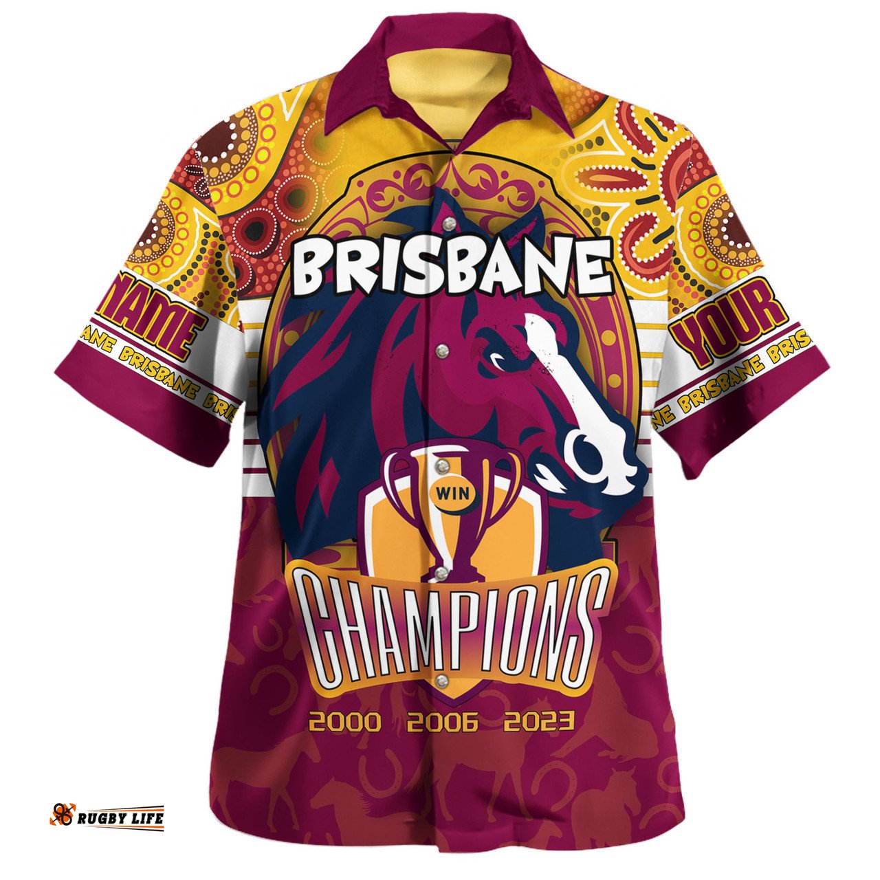 Amazing Aussie Brisbane Broncos Custom Talent Win Games But Teamwork And Intelligence Win Championships With Aboriginal Style Hawaiian Shirt