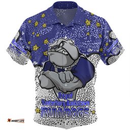 Amazing Aussie Canterbury Bankstown Bulldogs Custom Team With Dot And Star Patterns For Tough Fan Hawaiian Shirt