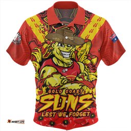 Amazing Aussie Gold Coast SUNS Ripped Legacy Of The Game The ANZAC Spirit Lives On Hawaiian Shirt