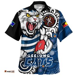 Amazing Aussie Geelong Cats Power Through Generations NAIDOC Edition Hawaiian Shirt