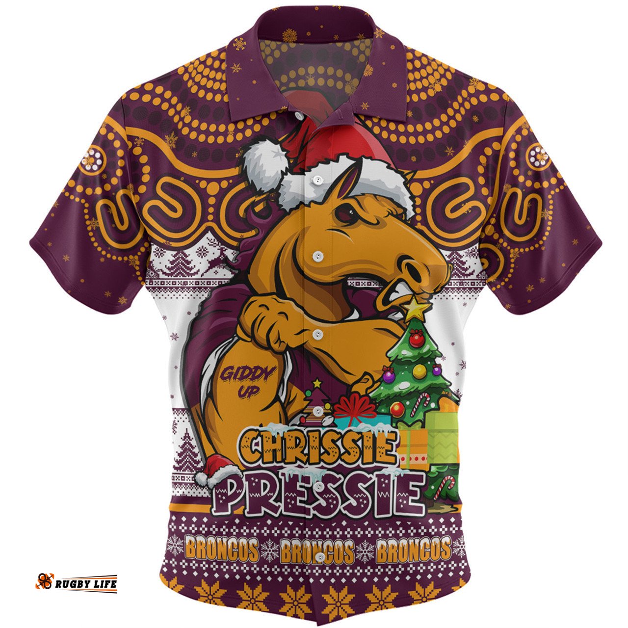 Amazing Aussie Brisbane Broncos Aussie Ugly Christmas For Die Hard Fan Supporters Hawaiian Shirt