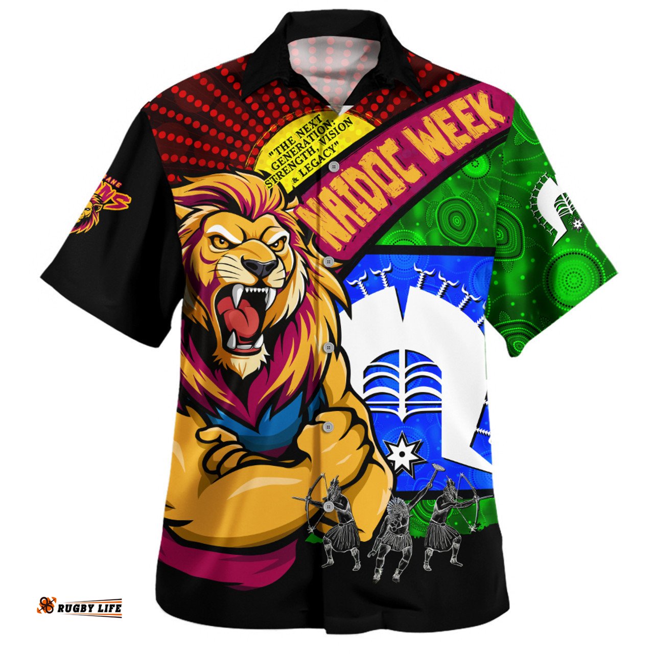 Amazing Aussie Brisbane Lions NAIDOC Week Pride Edition Hawaiian Shirt