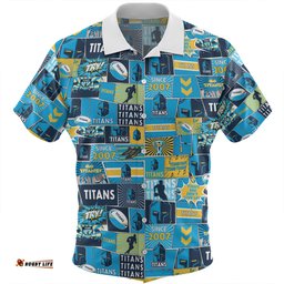 Amazing Aussie Gold Coast Titans Sport Team Of Us Die Hard Fan Supporters Comic Style Hawaiian Shirt