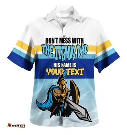 Amazing Aussie Gold Coast Titans Father's Day Screaming Dad and Crazy Fan Hawaiian Shirt