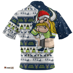 Amazing Aussie Canberra Raiders Merry Christmas Our Beloved Team Scratch Style Hawaiian Shirt