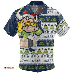 Amazing Aussie Canberra Raiders Merry Christmas Our Beloved Team Scratch Style Hawaiian Shirt