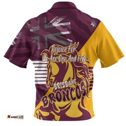 Amazing Aussie Brisbane Broncos Happy Australia Day We Are One And Free V2 Hawaiian Shirt
