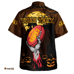 Amazing Aussie Hawthorn Full Moon Fever Halloween Supporter Hawaiian Shirt