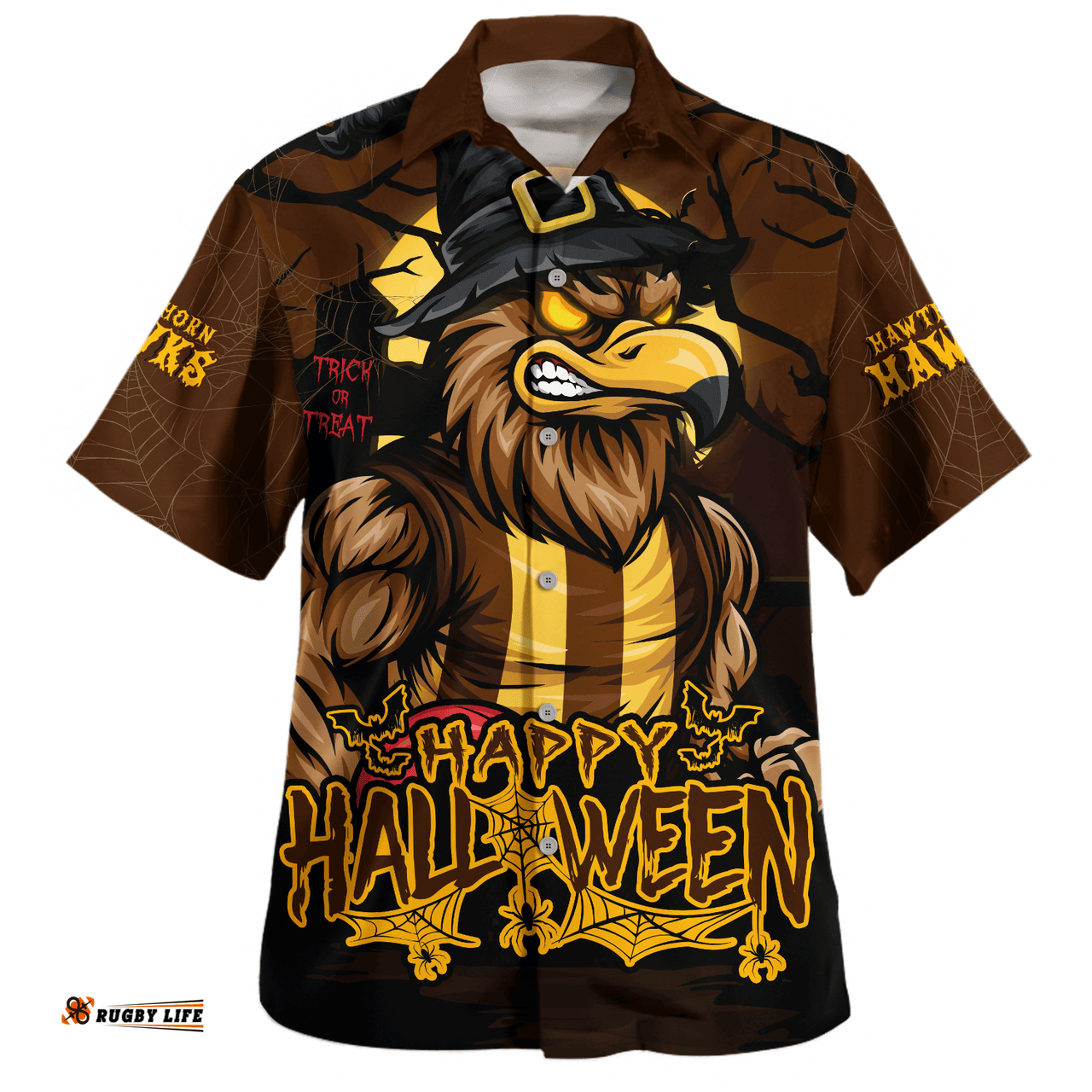 Amazing Aussie Hawthorn Full Moon Fever Halloween Supporter Hawaiian Shirt