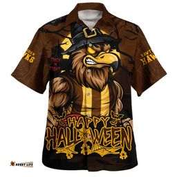 Amazing Aussie Hawthorn Full Moon Fever Halloween Supporter Hawaiian Shirt