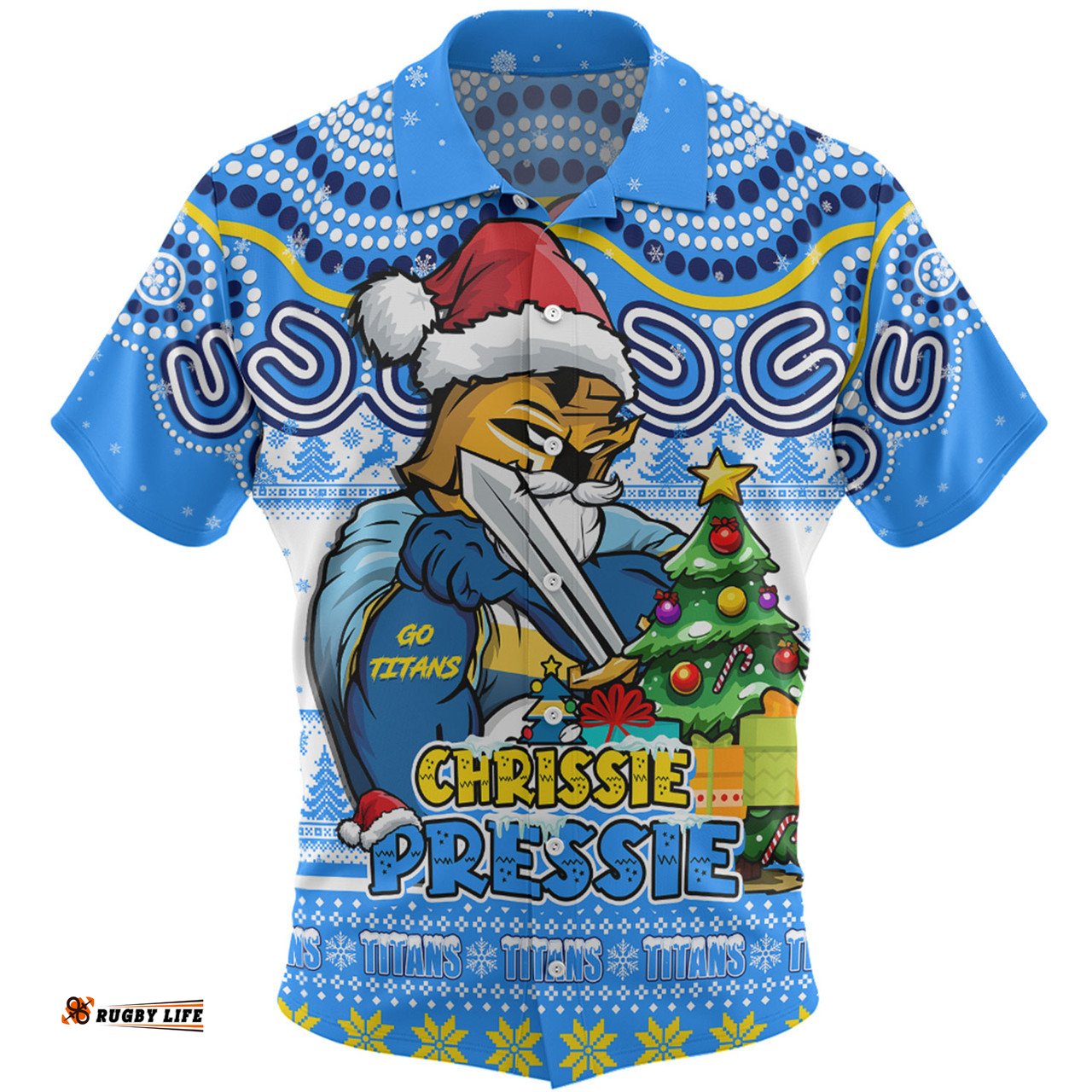 Amazing Aussie Gold Coast Titans Aussie Ugly Christmas For Die Hard Fan Supporters Hawaiian Shirt