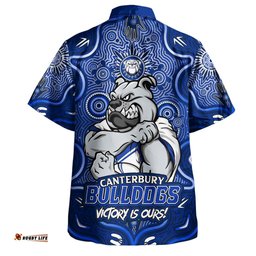 Amazing Aussie Canterbury Bankstown Bulldogs Aboriginal Pattern Inspired Victory Is Ours Hawaiian Shirt