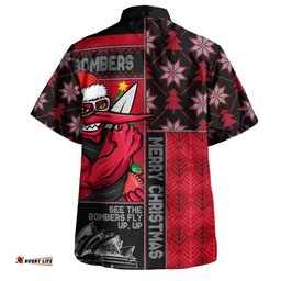 Amazing Aussie Essendon Merry Christmas Knit Style Festive Spirit Hawaiian Shirt