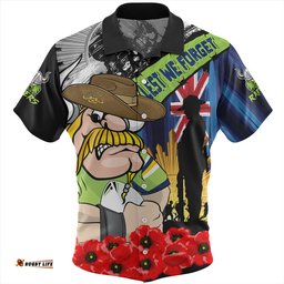 Amazing Aussie Canberra Raiders United In Spirit Anzac Day Tribute Hawaiian Shirt