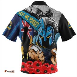 Amazing Aussie Gold Coast Titans United In Spirit Anzac Day Tribute Hawaiian Shirt