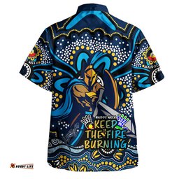 Amazing Aussie Gold Coast Titans Aboriginal Inspired Naidoc Week Custom For Die Hard Fan Supporters Hawaiian Shirt