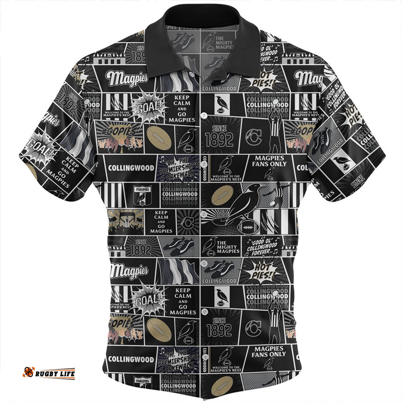 Amazing Aussie Collingwood Legacy Of The Pride Comic Style Hawaiian Shirt