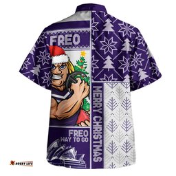 Amazing Aussie Fremantle Merry Christmas Knit Style Festive Spirit Hawaiian Shirt