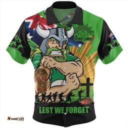 Amazing Aussie Canberra Raiders Fearless ANZAC Defender Hawaiian Shirt