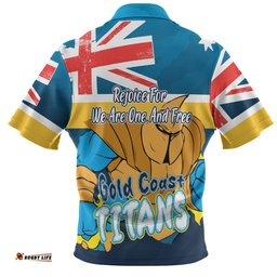 Amazing Aussie Gold Coast Titans Happy Australia Day We Are One And Free Hawaiian Shirt