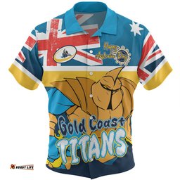 Amazing Aussie Gold Coast Titans Happy Australia Day We Are One And Free Hawaiian Shirt