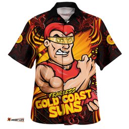 Amazing Aussie Gold Coast SUNS Spirit Warriors Of The Game Hawaiian Shirt