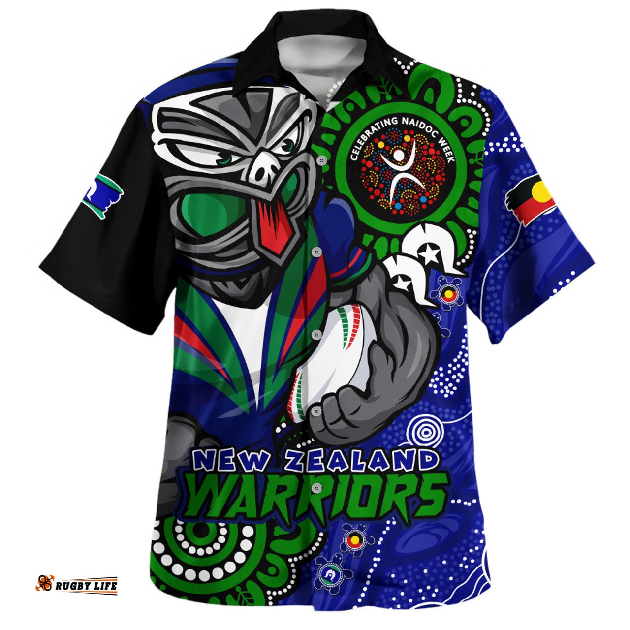 Amazing Aussie New Zealand Warriors Power Through Generations NAIDOC Edition Hawaiian Shirt