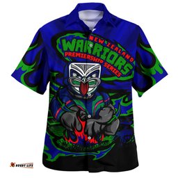 Amazing Aussie New Zealand Warriors Premiership Series Sports Gear Hawaiian Shirt