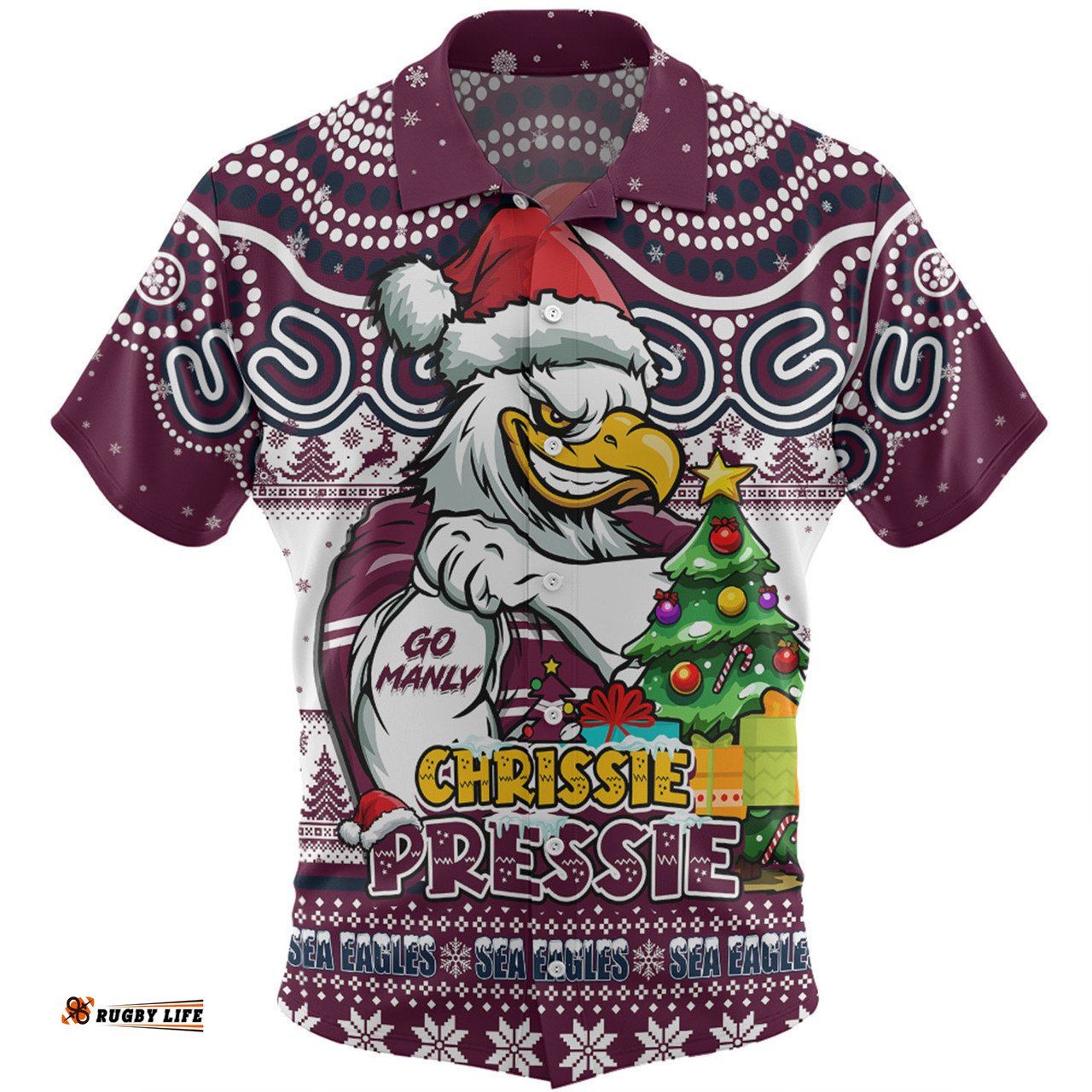 Amazing Aussie Manly Warringah Sea Eagles Aussie Ugly Christmas For Die Hard Fan Supporters Hawaiian Shirt