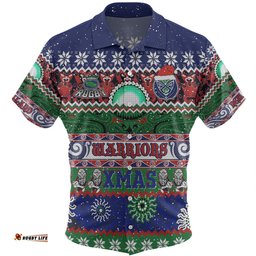 Amazing Aussie New Zealand Warriors Christmas Maori Custom Indigenous Knitted Ugly Xmas Style Hawaiian Shirt