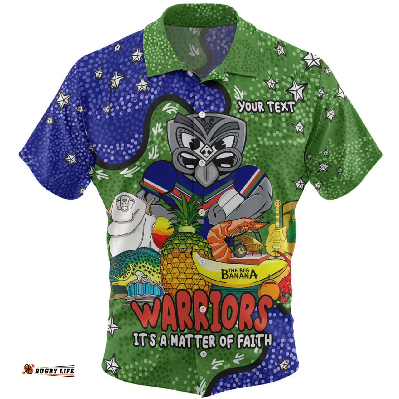 Amazing Aussie New Zealand Warriors Custom Australian Big Things Hawaiian Shirt