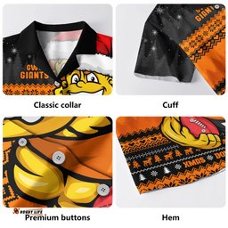 Amazing Aussie GWS GIANTS Merry Christmas Down Under Footy Power Style Hawaiian Shirt