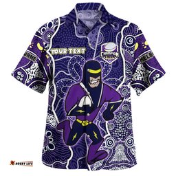 Amazing Aussie Melbourne Storm Grand Final Custom Custom Melbourne Storm With Contemporary Style Of Aboriginal Painting Hawaiian Shirt