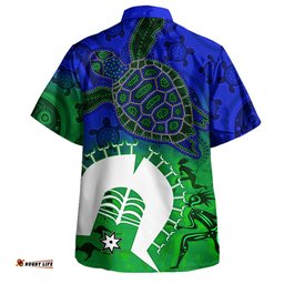 Amazing Aussie Indigenous Australian Aboriginal Island Heart Turtle Path Hawaiian Shirt
