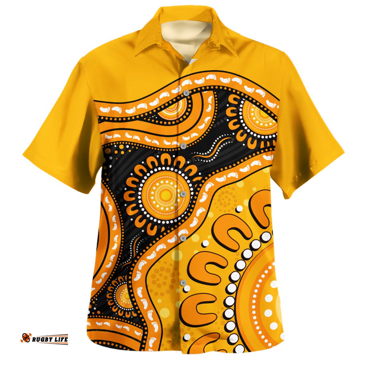 Amazing Aussie Indigenous Australian Aboriginal Sun Pathway Walkabout Hawaiian Shirt