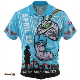 Amazing Aussie New South Wales Blues Anzac Day Lest We Forget Strong Fighting Spirit Hawaiian Shirt