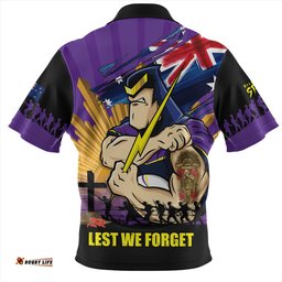 Amazing Aussie Melbourne Storm Fearless ANZAC Defender Hawaiian Shirt