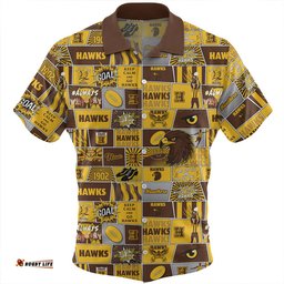 Amazing Aussie Hawthorn Legacy Of The Pride Comic Style Hawaiian Shirt