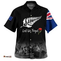 Amazing Aussie New Zealand Anzac Day Custom Stand For The Flag Kneel For The Fallen Shirt Hawaiian Shirt