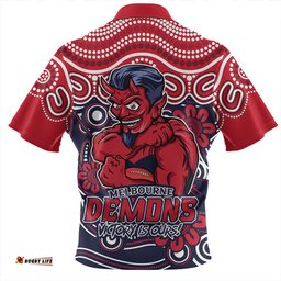 Amazing Aussie Melbourne Aboriginal Inspired Tough Fan Football For Life Hawaiian Shirt