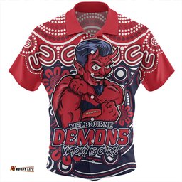 Amazing Aussie Melbourne Aboriginal Inspired Tough Fan Football For Life Hawaiian Shirt