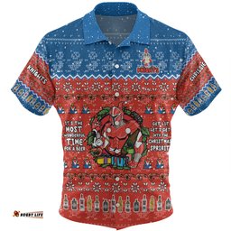 Amazing Aussie Newcastle Knights Christmas Custom Chrissie Spirit Hawaiian Shirt