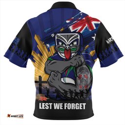 Amazing Aussie New Zealand Warriors Fearless ANZAC Defender Hawaiian Shirt