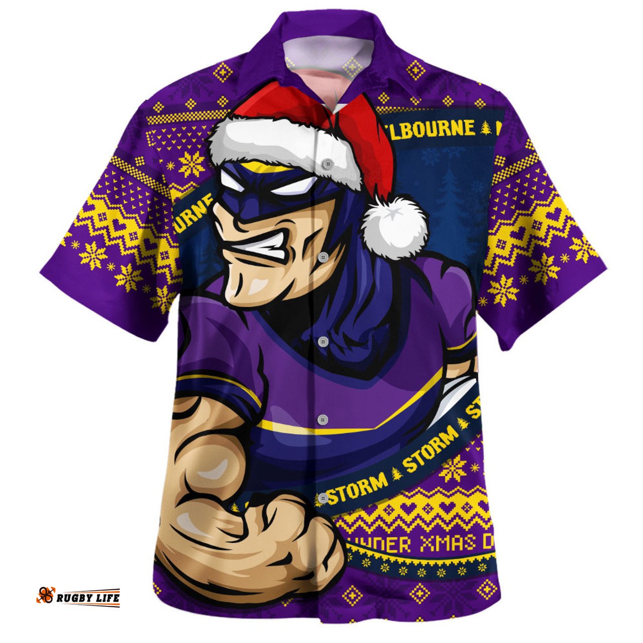 Amazing Aussie Melbourne Storm Ugly Knit Style For Christmas Game Fans Hawaiian Shirt