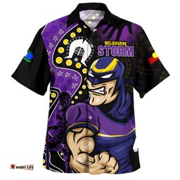 Amazing Aussie Melbourne Storm NAIDOC Indigenous Warrior Spirit Hawaiian Shirt