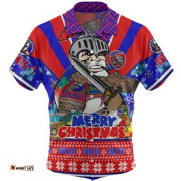 Amazing Aussie Newcastle Knights Christmas Custom Newcastle Knights Santa Aussie Big Things Hawaiian Shirt