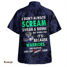Amazing Aussie New Zealand Warriors Sport Scream With Tropical Patterns Hawaiian Shirt